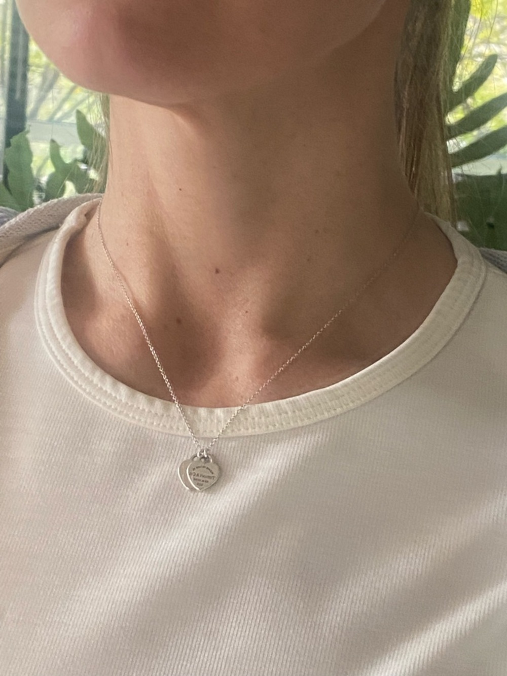 Tiffany & Co. Silver Heart Tag Necklace with Blue Box - Picture 2 of 6